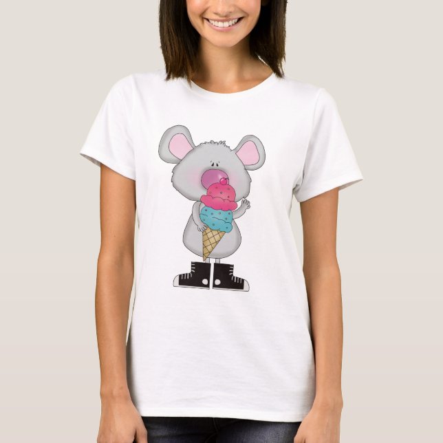 Maus mit Eiscreme-T-Shirts und Geschenken T-Shirt (Vorderseite)