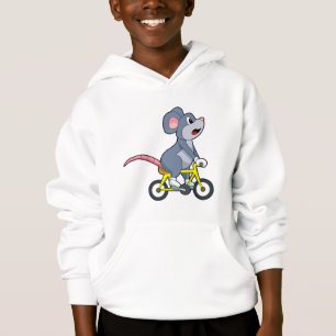 Maus mit Fahrrad Hoodie