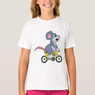 Maus mit Fahrrad T-Shirt