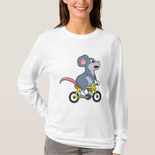 Maus mit Fahrrad T-Shirt