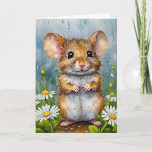 Maus Mit Gänseblümchen Geburtstagskarte Karte