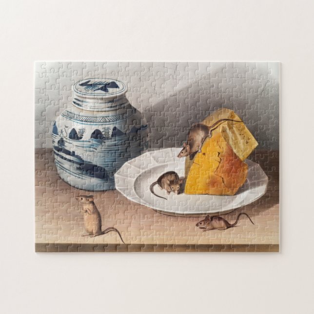 Maus (Mus-musculus) Illustration Puzzle (Horizontal)