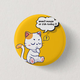 Maus oder Fisch? - lustiges Haustier - Tief denken Button