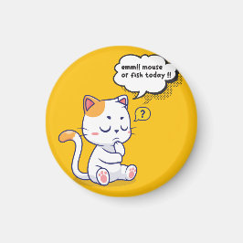 Maus oder Fisch? - lustiges Haustier - Tief denken Magnet