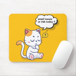 Maus oder Fisch? - lustiges Haustier - Tief denken Mousepad