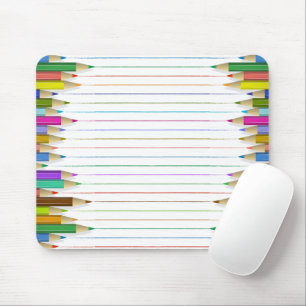 Maus Pad - Farbige Bleistift-Linien Mousepad