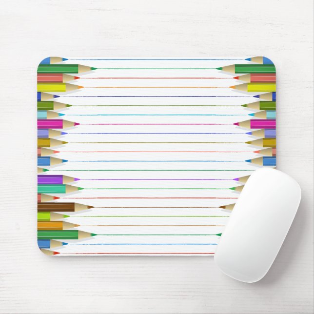 Maus Pad - Farbige Bleistift-Linien Mousepad (Mit Mouse)