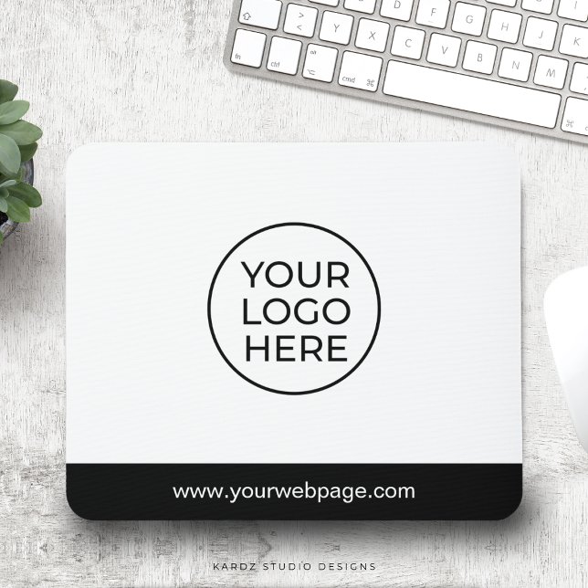Maus-Pad für benutzerdefiniertes Business-Logo Mousepad (Add Your Logo in .png or .svg with a transparent background.Personalize with webpage or social media)