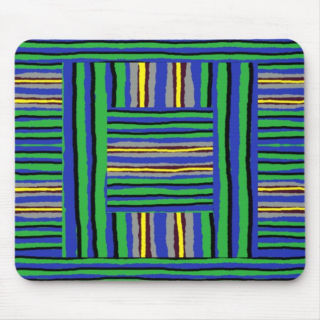 Maus Pad Kente Streifen Mousepad (Vorne)