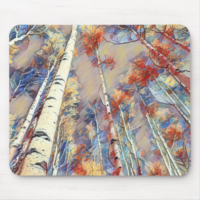 Maus Pad mit Aspen Trees in Colorado Mousepad (Vorne)
