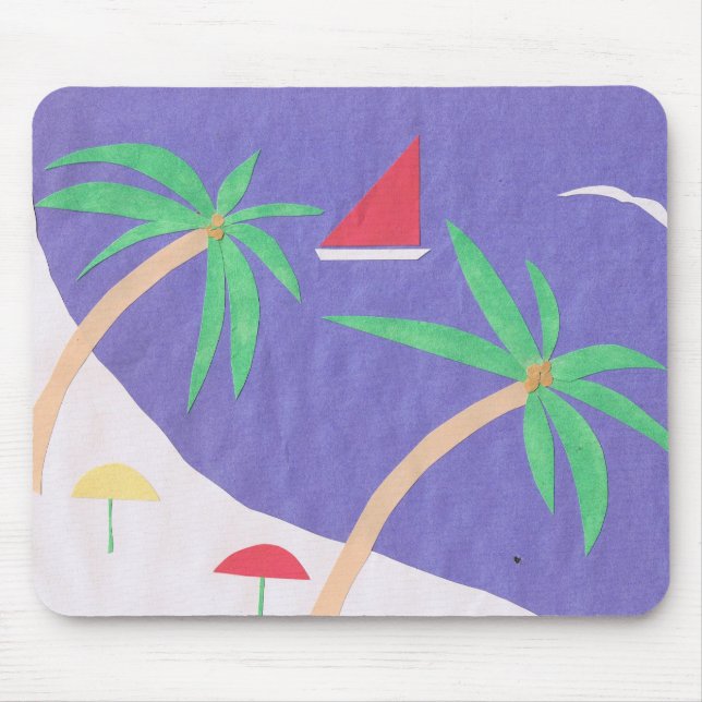 Maus Pad mit Inselszene Mousepad (Vorne)