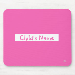 Maus-Pad mit Kindername Pink HAMbWG Mousepad