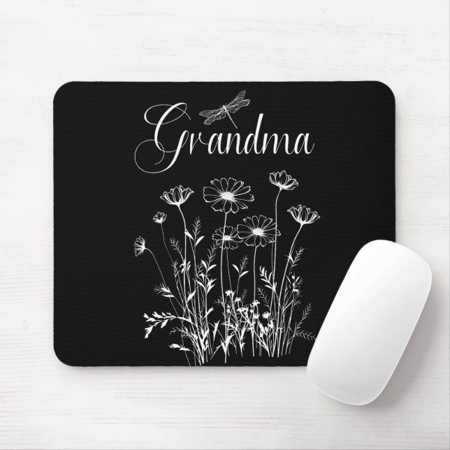 Maus Pad - Wildblume Dragonfly Oma Mousepad (Mit Mouse)