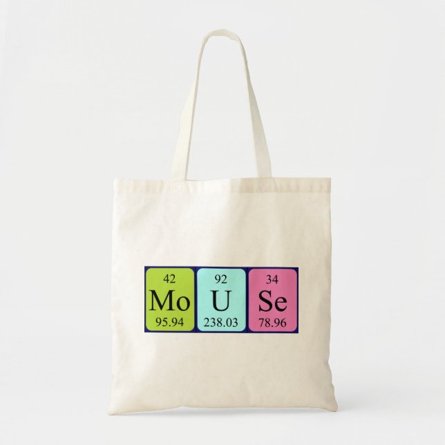 Maus Periodischer Tabellenname Tasche (Vorne)