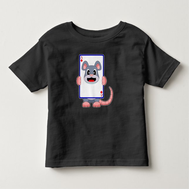 Maus-Poker-Poker-Karten Kleinkind T-shirt (Vorderseite)