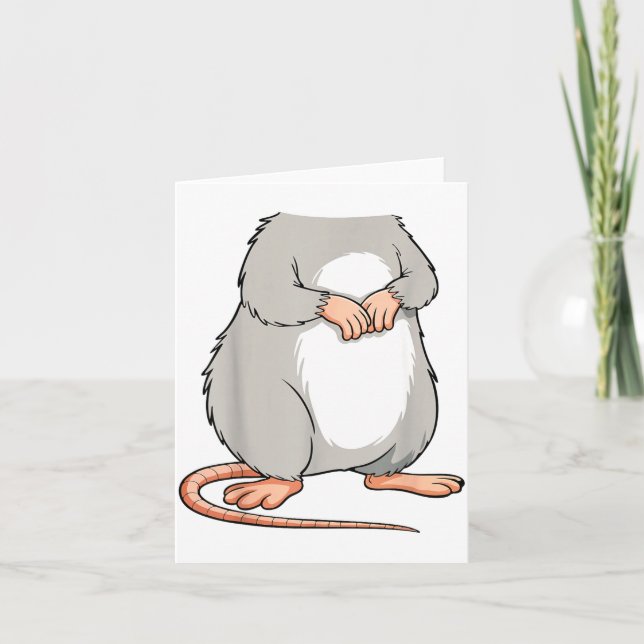 Maus Ra Erwachsene Kinder Männer Frauen Körper Mau Karte (Vorderseite)