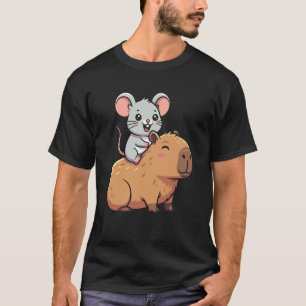 Maus reitet auf Capybara Süße Maus-Grafik für Kind T-Shirt
