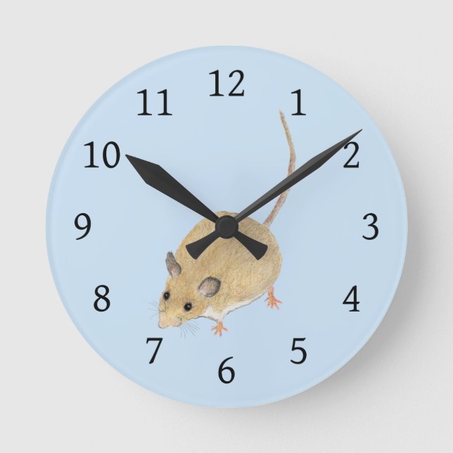 Maus Runde Wanduhr (Vorderseite)