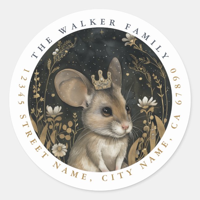 Maus-Rundkleber Runder Aufkleber (Vorderseite)