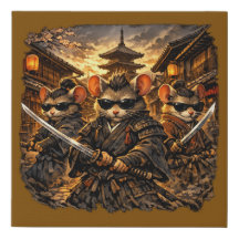 Maus-Samurai-Truppe mit Sonnenbrille japanische Ku