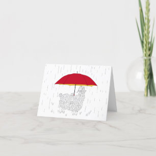 Maus-Schirm für Ziege Dankeskarte