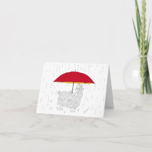 Maus-Schirm für Ziege Dankeskarte