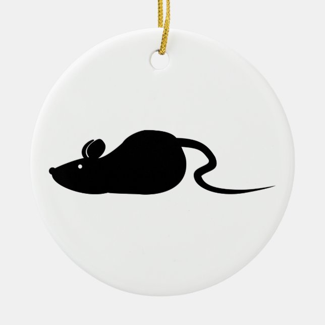 Maus-Silhouette Keramikornament (Vorne)