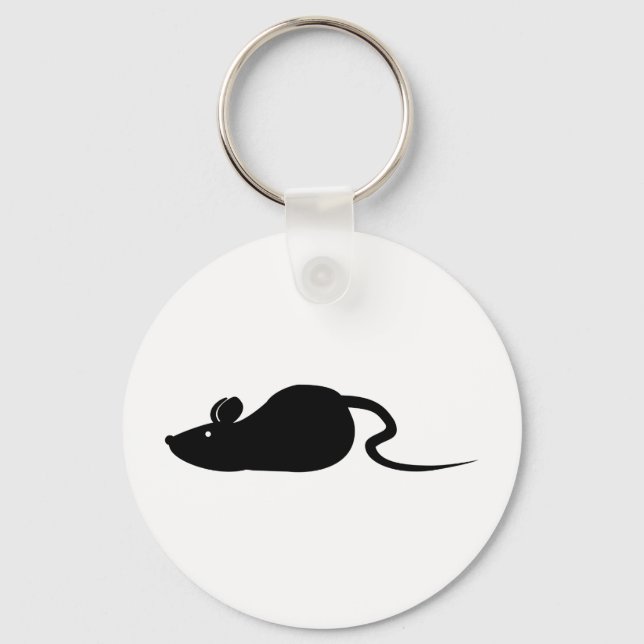 Maus-Silhouette Schlüsselanhänger (Vorderseite)