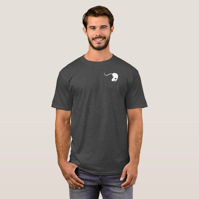 Maus-Silhouetten Dunkel T-Shirt (Vorne ganz)