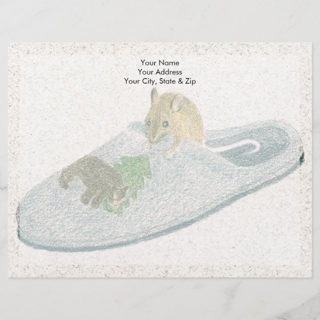 Maus Slipper Briefbogen (Vorderseite)