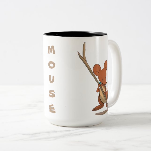 Maus-Tasse Zweifarbige Tasse (VorderseiteRechts)