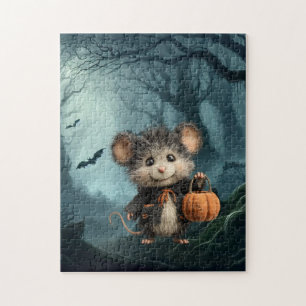 Maus-Trick oder Treater Halloween Puzzle