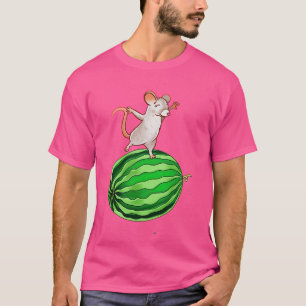 Maus über einer Wassermelone T-Shirt