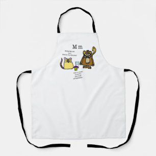 Maus und Affe Schürze
