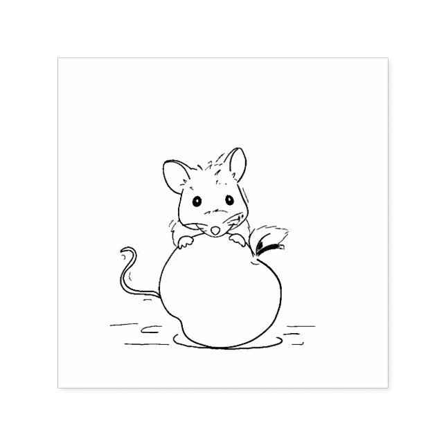 Maus und Apfel Stempel (Design)