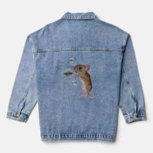 Maus und Blasen Denim-Jacke Jeansjacke