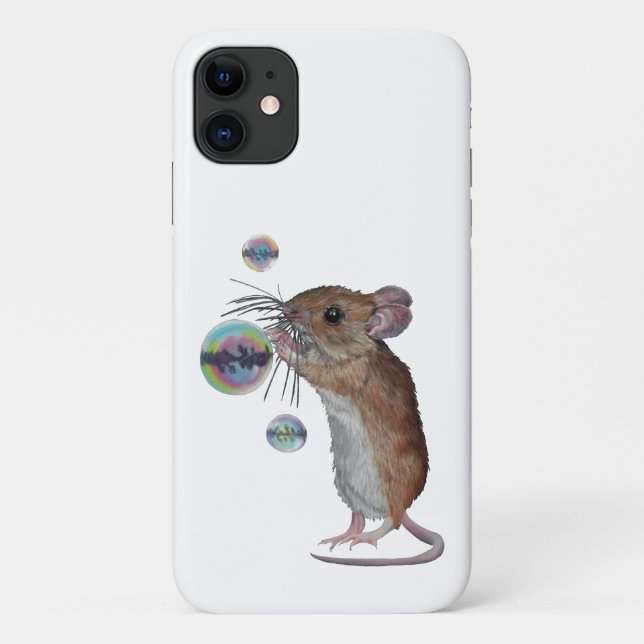 Maus und Bubbles iPhone Gehäuse Case-Mate iPhone Hülle (Rückseite)