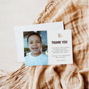 Maus und Cookie Geburtstags-Foto Vielen Dank Dankeskarte