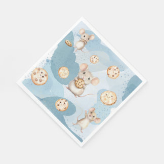 Maus und Cookie Geburtstagsparty Napkins Serviette