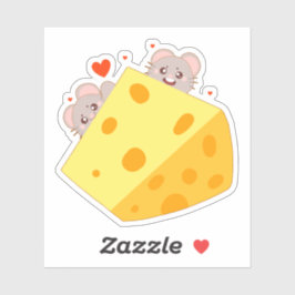 Maus und Käse Aufkleber