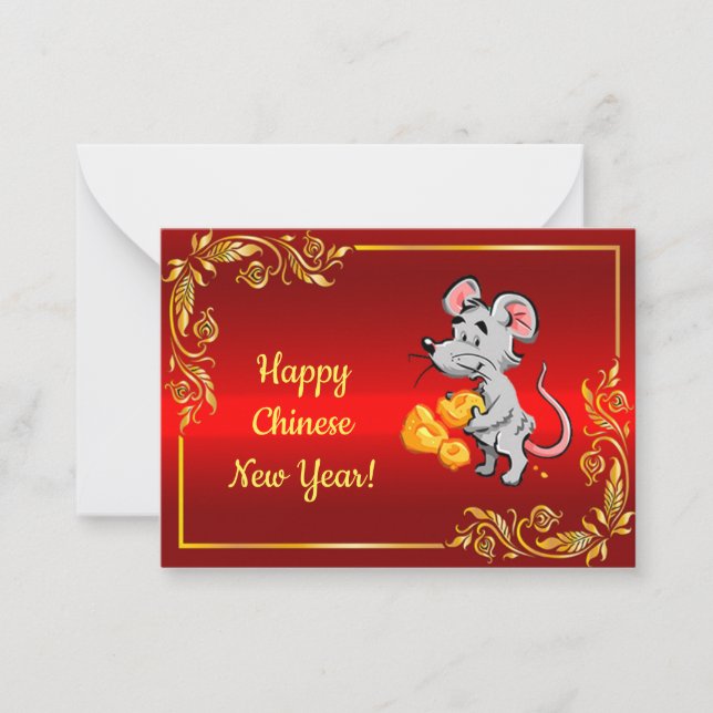 Maus und Käse Mitteilungskarte (Vorderseite)