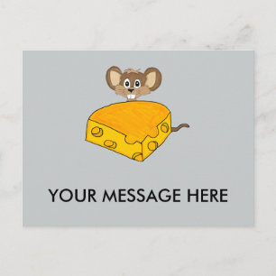 Maus und Käse Postkarte
