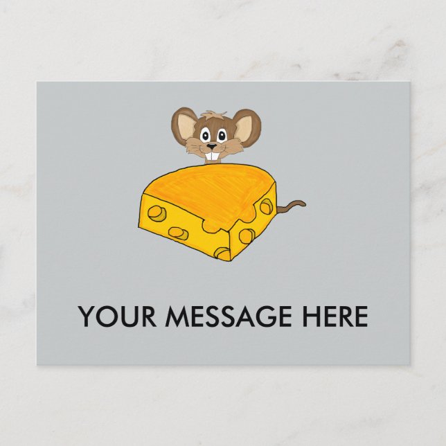 Maus und Käse Postkarte (Vorderseite)