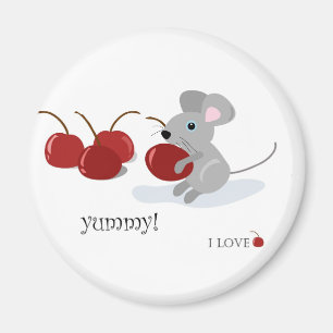 Maus und Kirschen Magnet