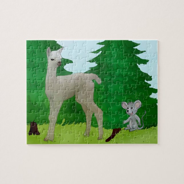 Maus und Lama Puzzel Puzzle (Horizontal)