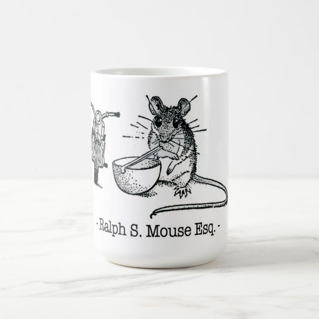 Maus und Motorrad Kaffeetasse (Mittel)