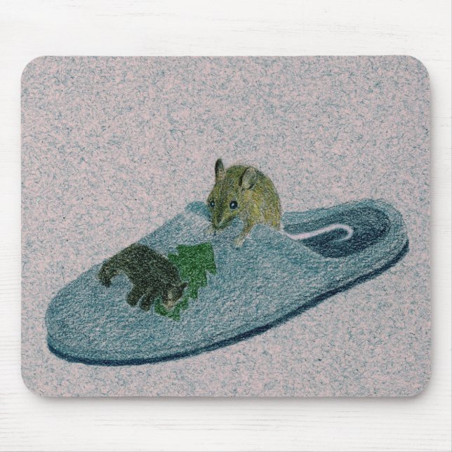 Maus und Slipper Mousepad (Vorne)