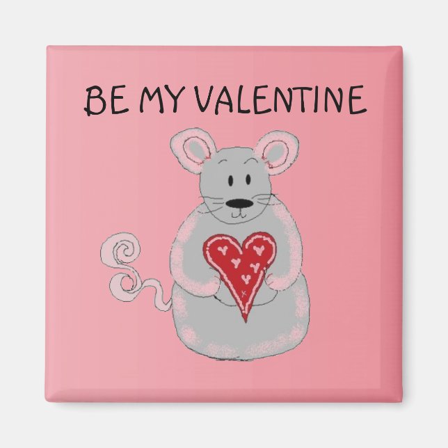 Maus Valentinstag Magnet (Vorne)
