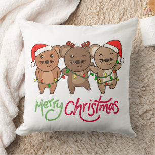 Maus, Weihnachten, Winter, Tiere, Maus Kissen