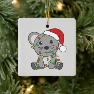 Maus Weihnachten Wintertiere Feiertagsmäuse Keramikornament